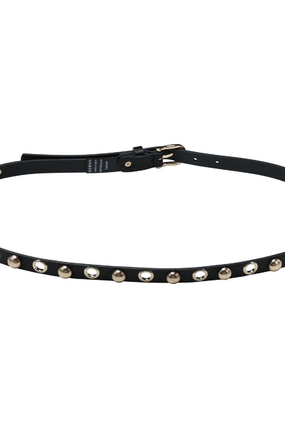 Belt Eyelet Stud Black PU Picture2